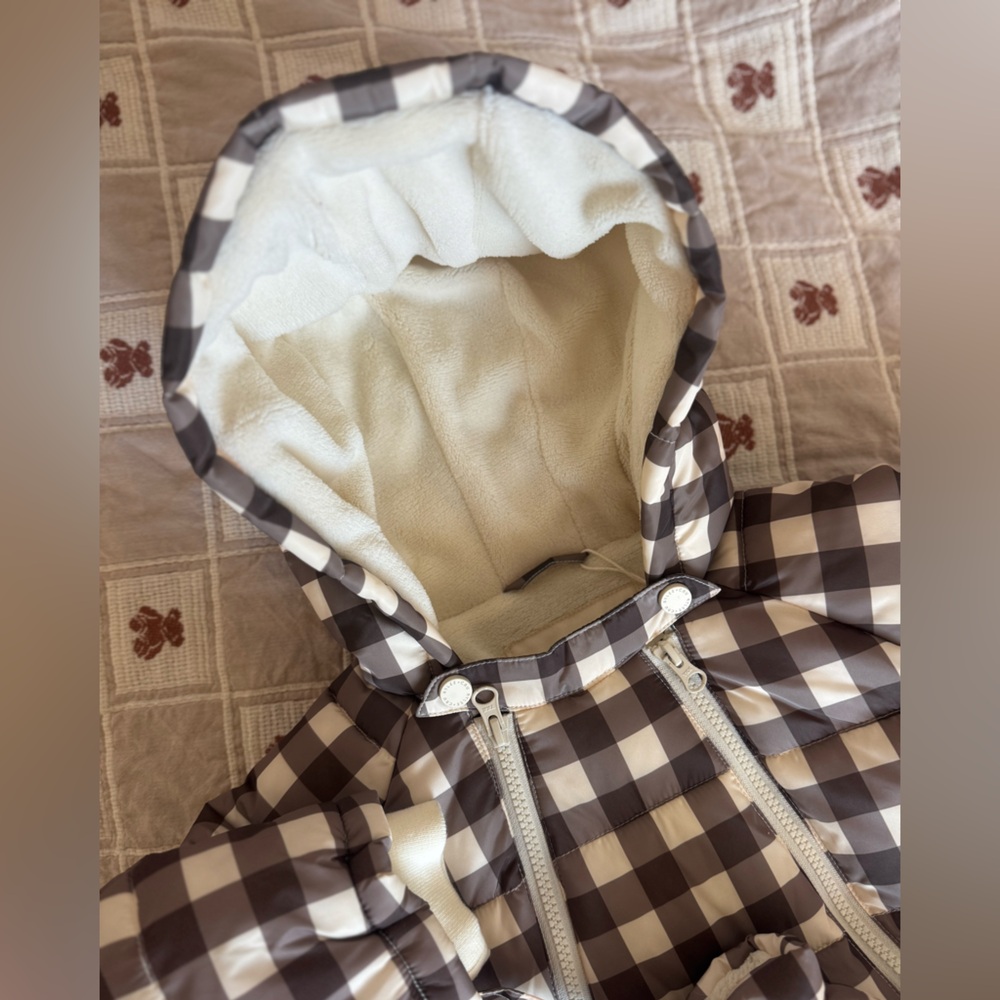 Rylee cru NWT snowsuit charcoal check 4/5y - Picture 5 of 8